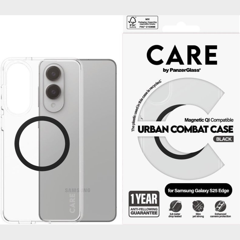 Panzerglass - Qi-kompatibel Cover - Samsung Galaxy S25 Edge