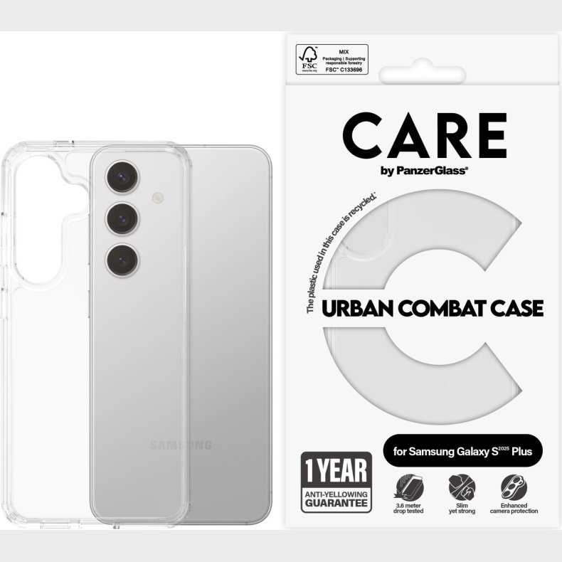 Care By Panzerglass - Samsung Galaxy S 2025 Plus - Cover - Gennemsigtig