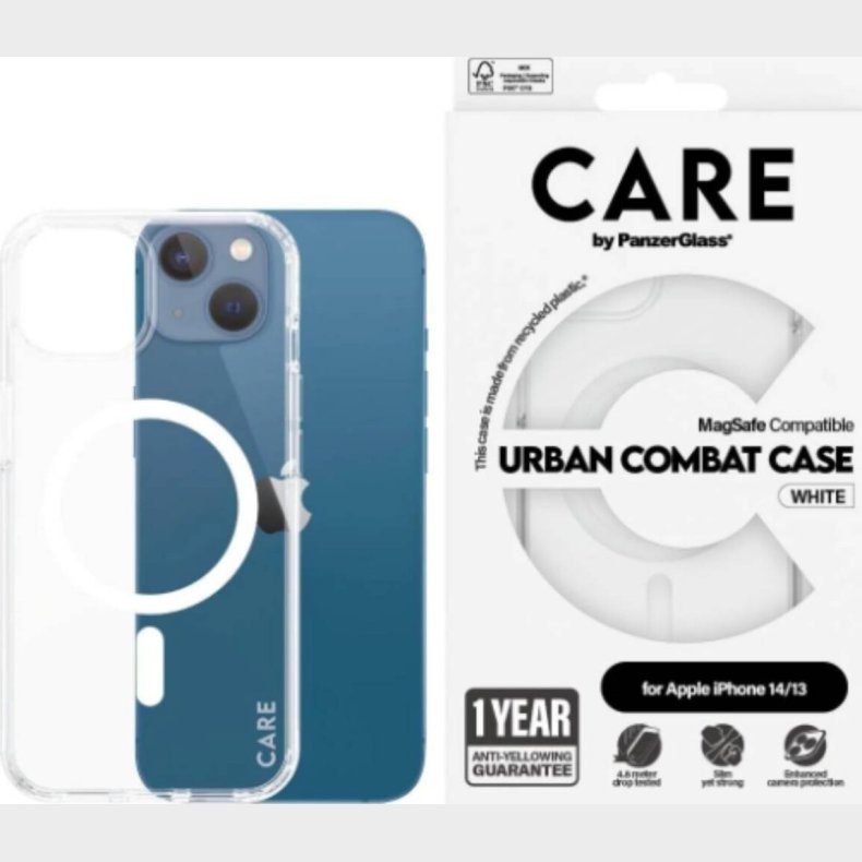 Care By Panzerglass - Iphone 14/13 - Cover - Gennemsigtig Hvid