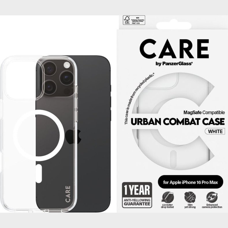 Care By Panzerglass -  Iphone 16 Pro Max Case Urban Combat White Magsafe