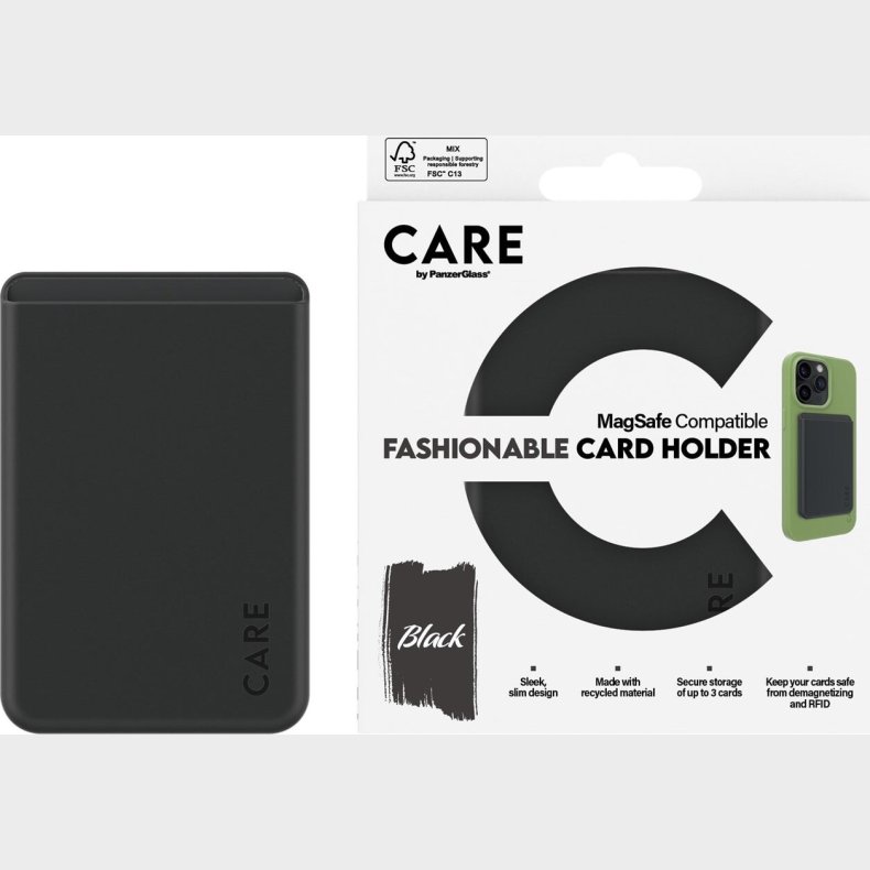 Care By Panzerglass - Iphone - Kortholder - Magsafe - Sort