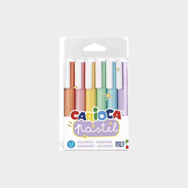 Carioca - Pastel Overstregningstusser - 6 Farver