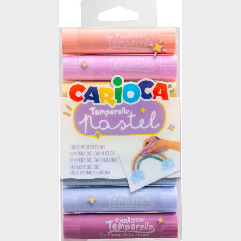 Carioca Temperello - Pastel Plakatmaling - 6 Farver