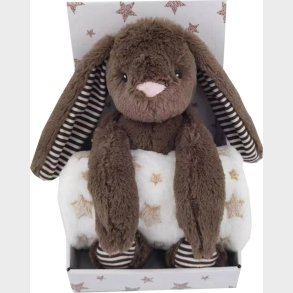 Carlo Baby - Fleece Tppe Beige Stjerne & Bamsedyr Mrkebrun Kanin