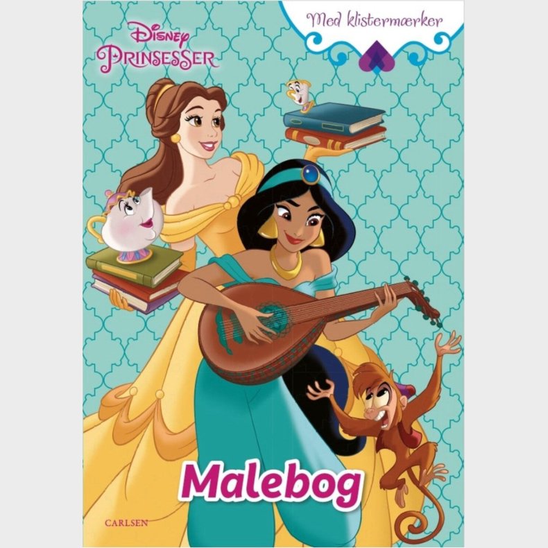 Carlsen - Coloring Book With Stickers - Disney Princess - Bog