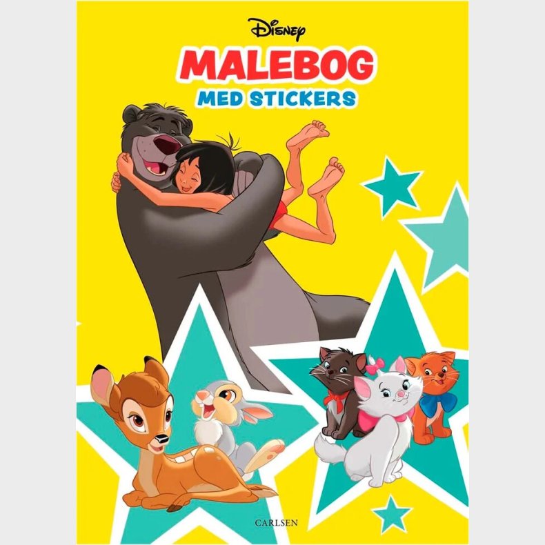 Carlsen - Colouring Book With Stickers - Disney Classics - Bog
