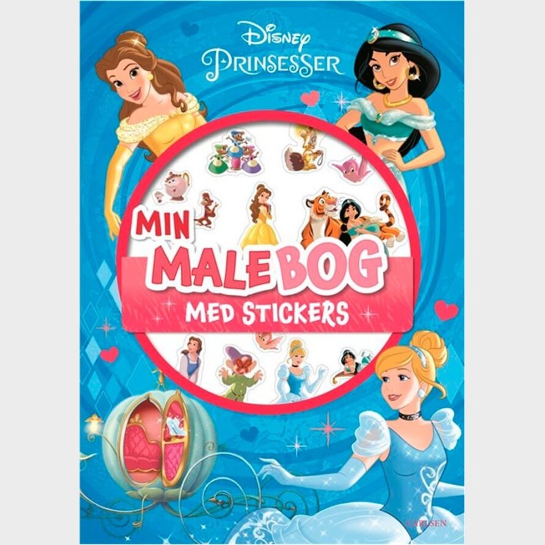 Carlsen - Malebog Med Klisterm�rker -  Disney Prinsesse - Bog