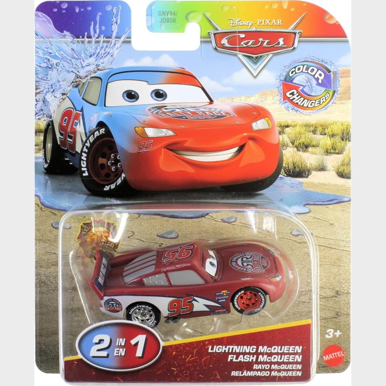 Disney Pixar - Cars - Color Changers - Lightning Mcqueen Bil