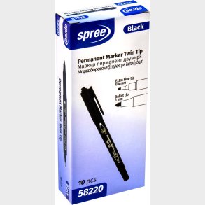 Cd Marker - Dobbelt Sort 3,0 Mm / 0,4 Mm