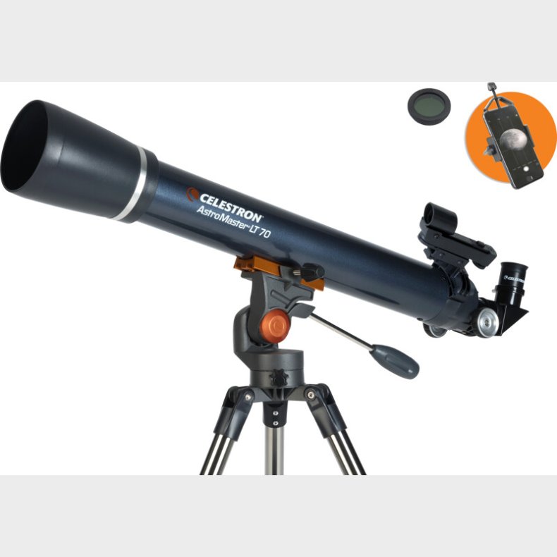 Celestron - Astromaster Lt 70az Stjernekikkert Med Telefonadapter Og M�ne Filter