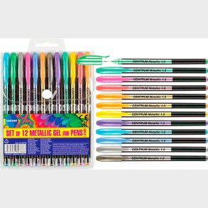 Centrum Metallic Gel Pen 12 Assorterede