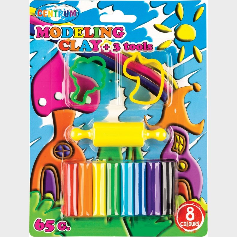 Centrum Modellervoks 8 Farver + Vrktj