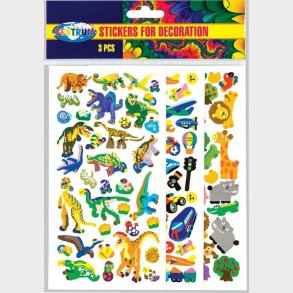 Centrum Stickers 3 Ark Assorterede