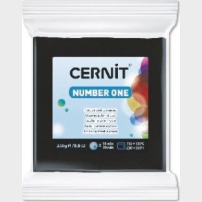 Cernit - Modellervoks - Number One - Sort 250 G