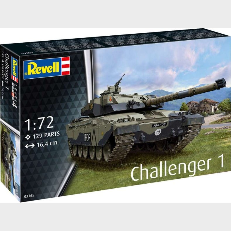 Revell - Challenger 1 Tank Byggest - 1:72 - Level 4 - 03365