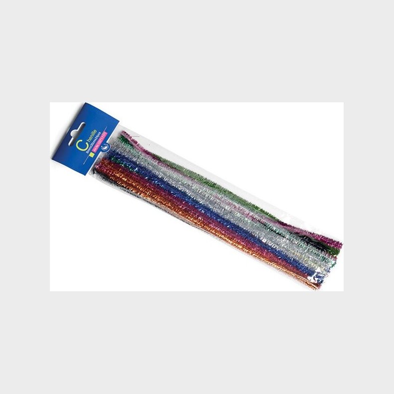 Piberensere - L 30 Cm - B 8 Mm - Glitter - Forskellige Farver - 24 Stk.