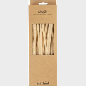 Chenille Piberensere - L 30 Cm - Tykkelse 6 Mm - Beige - 50 Stk.