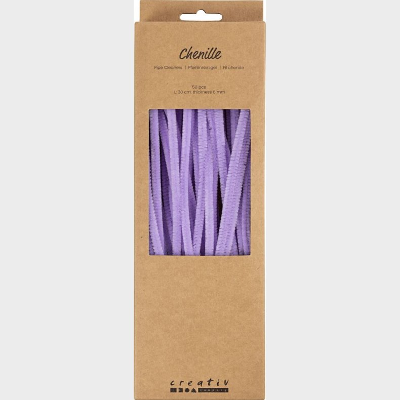 Chenille - L 30 Cm - Tykkelse 6 Mm - Lilla