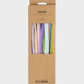 Chenille - L 30 Cm - Tykkelse 6 Mm - Pastelfarver