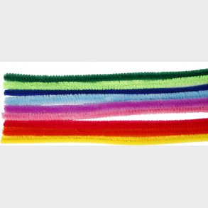 Chenille Piberensere - L 30 Cm - Tykkelse 9 Mm - Assorterede Farver - 25 Stk.