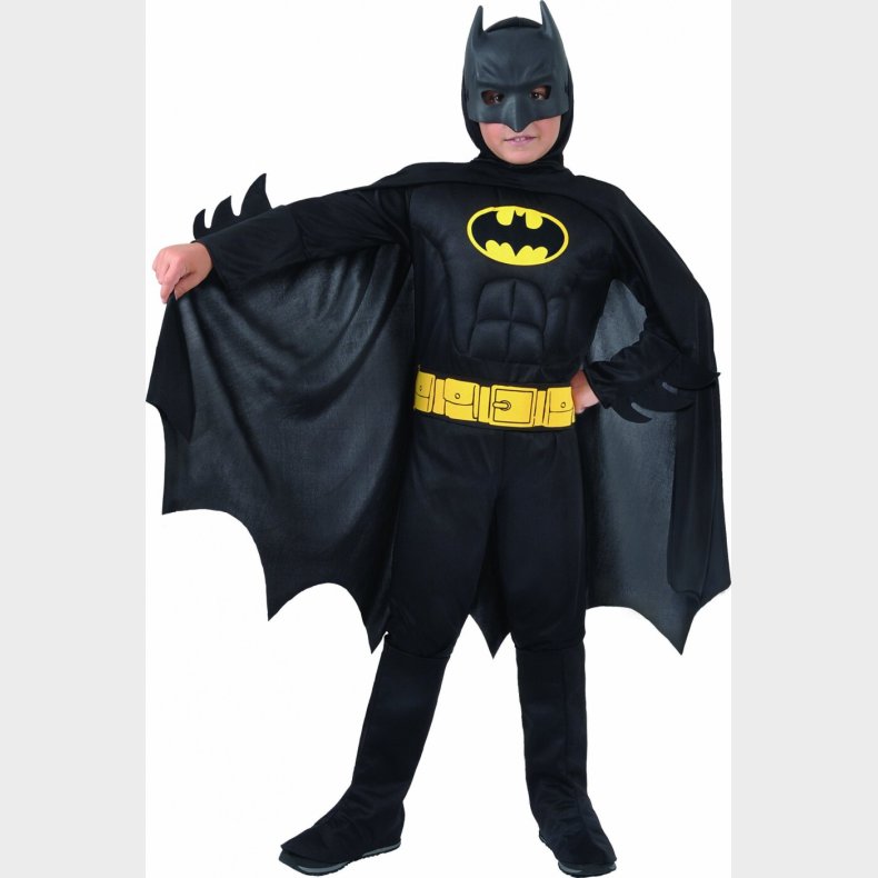 Batman Kostume Med Muskler - 89 Cm