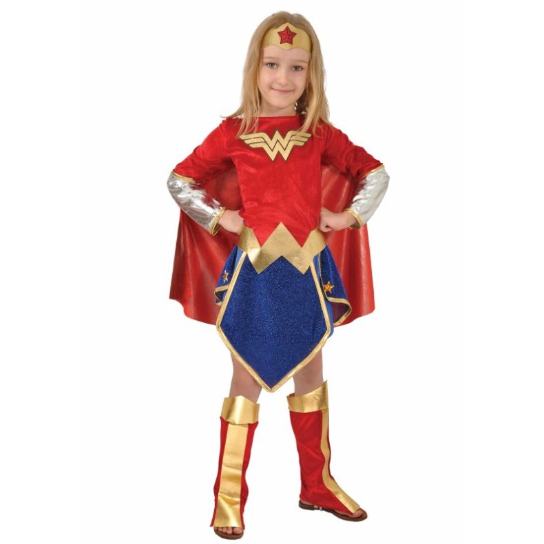 Wonder Woman Kostume Til Brn - 135 Cm
