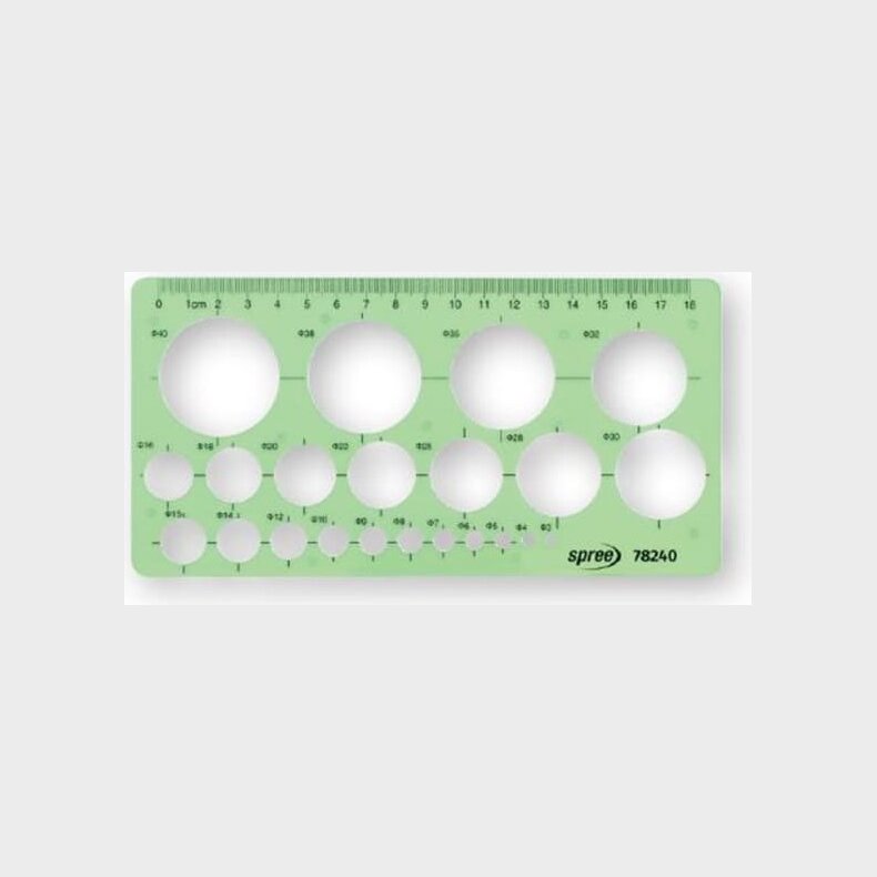 Cirkel Skabelon -  3 Mm -  40 Mm - Spree