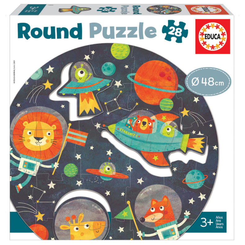 educa | Cirkelpuslespil m. 28 brikker - I rummet