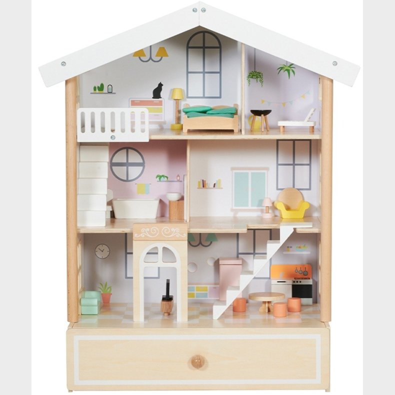 Classic World Happy Villa Tr Dukkehus med tilbehr