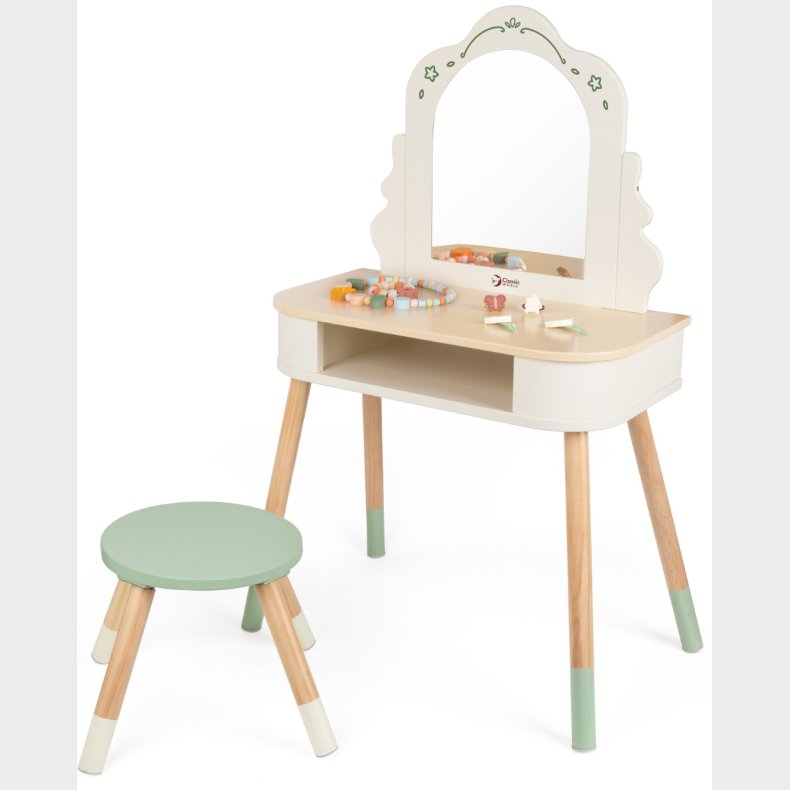 Classic World Magisk Sminkebord med skammel i tr