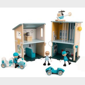 Classic World Trlegetjs Politistation med tilbehr