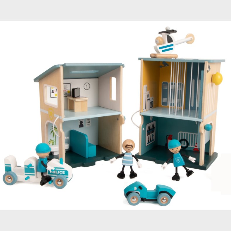 Classic World Trlegetjs Politistation med tilbehr