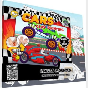 Clay Painting P Lrred - 30x40 Cm - Biler - Splat