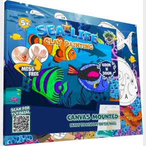 Clay Painting P Lrred - 30x40 Cm - Havet - Splat