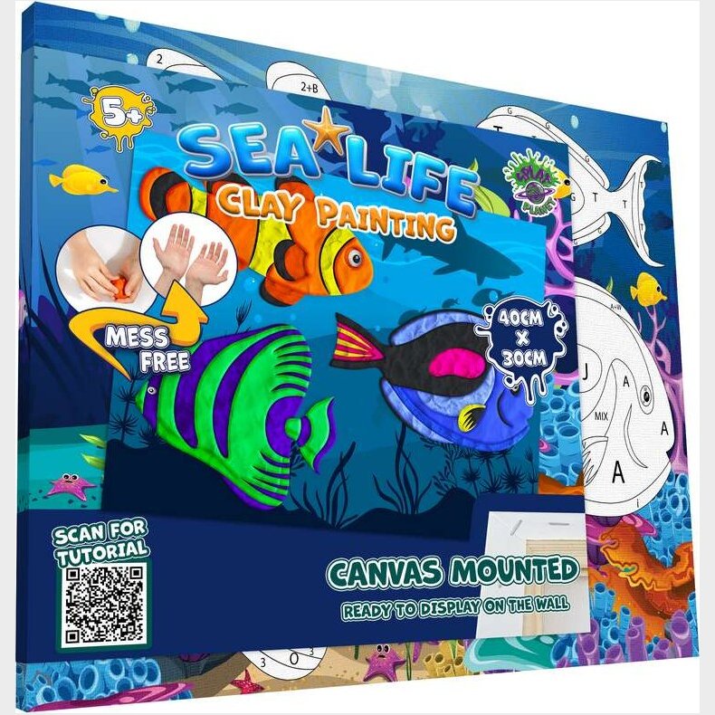 Clay Painting P Lrred - 30x40 Cm - Havet - Splat