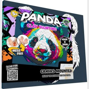 Clay Painting P Lrred - 30x40- Cm - Panda - Splat