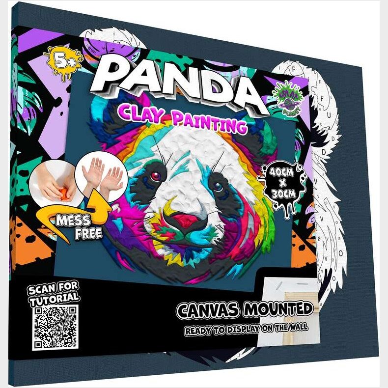 Clay Painting P Lrred - 30x40- Cm - Panda - Splat