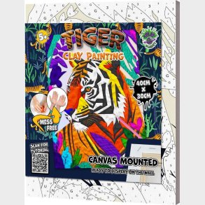 Clay Painting P Lrred - 30x40 Cm - Tiger - Splat