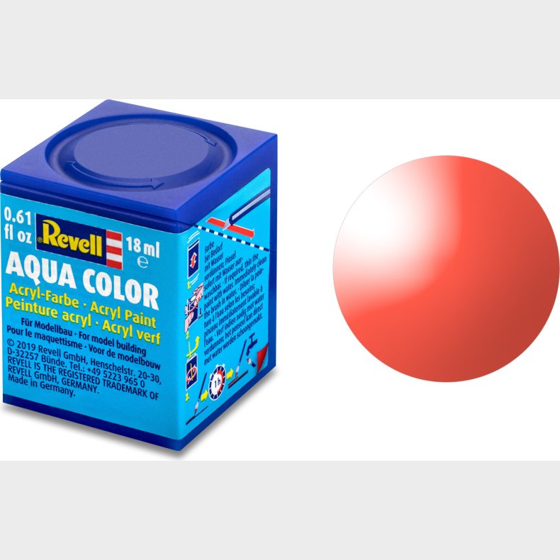 Revell - Maling - Aqua Color Clear Red Acrylic - 18 Ml - 36731