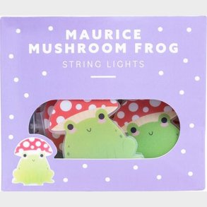 Maurice Mushroom Frog String Light - Green, Red, White