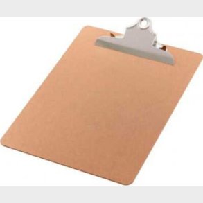 Clipboard Enkelt - A4 Masonit Med Klemme