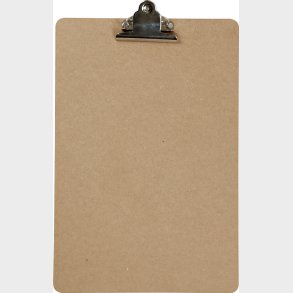 Clipboard/tegneunderlag - A4 - Str. 23x34x0,3 Cm - Slv - 1 Stk.