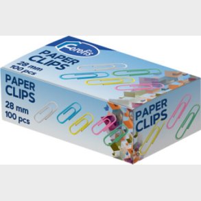 Clips 25 Mm - Plastovertrukne - 100 Stk Assorterede - Centrum
