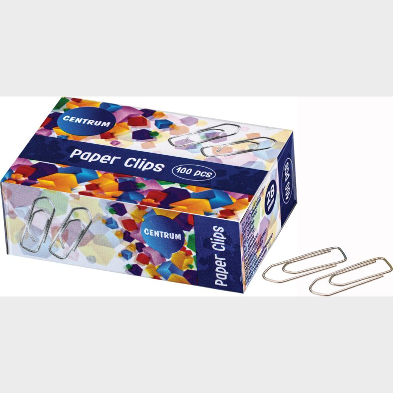 Clips 28 Mm - Metal - 100 Stk Blanke - Centrum
