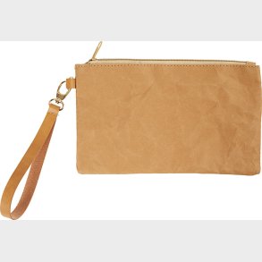 Clutch Pung - Diy - Lderpapir - Lys Brun - 18x21 Cm
