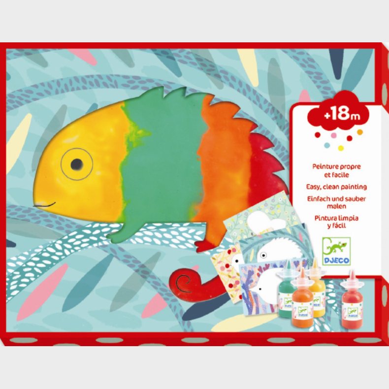 Djeco | Collage med fingermaling (fra 18 mdr.) - Dyr