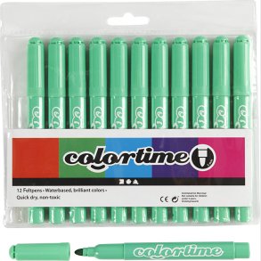 Tusser - Vandbaserede - Tykkelse 5 Mm - Lys Gr�n - 12 Stk.