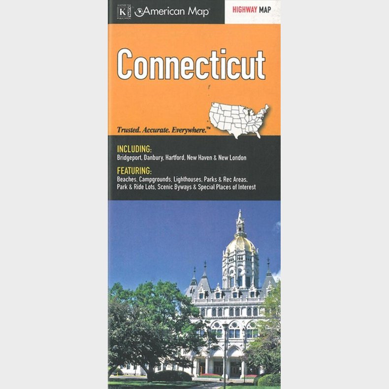 Connecticut Highway Map, American Map - English book