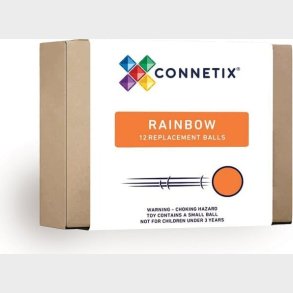 Connetix - Ball Pack - Kugler Til Kuglebane 12 Dele - Rainbow (ct-r-00012-ba)