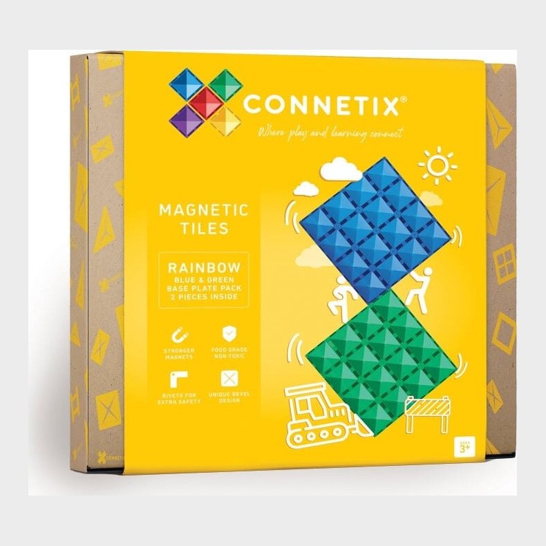 Connetix - Base Plate - Rainbow Blue & Green (ct-r-bg002-bp)